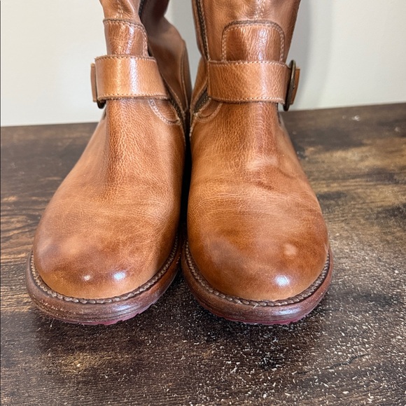 Bed|Stu Gogo Lug Brown Leather Mid-calf leather boot - Picture 9 of 11